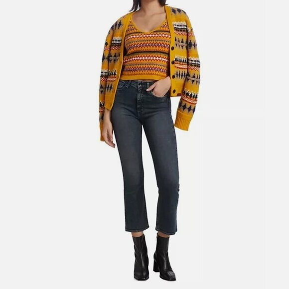 rag & bone Women's Nina High-Rise Ankle Flare Jeans in Ziggy Size 28 - Picture 1 of 14